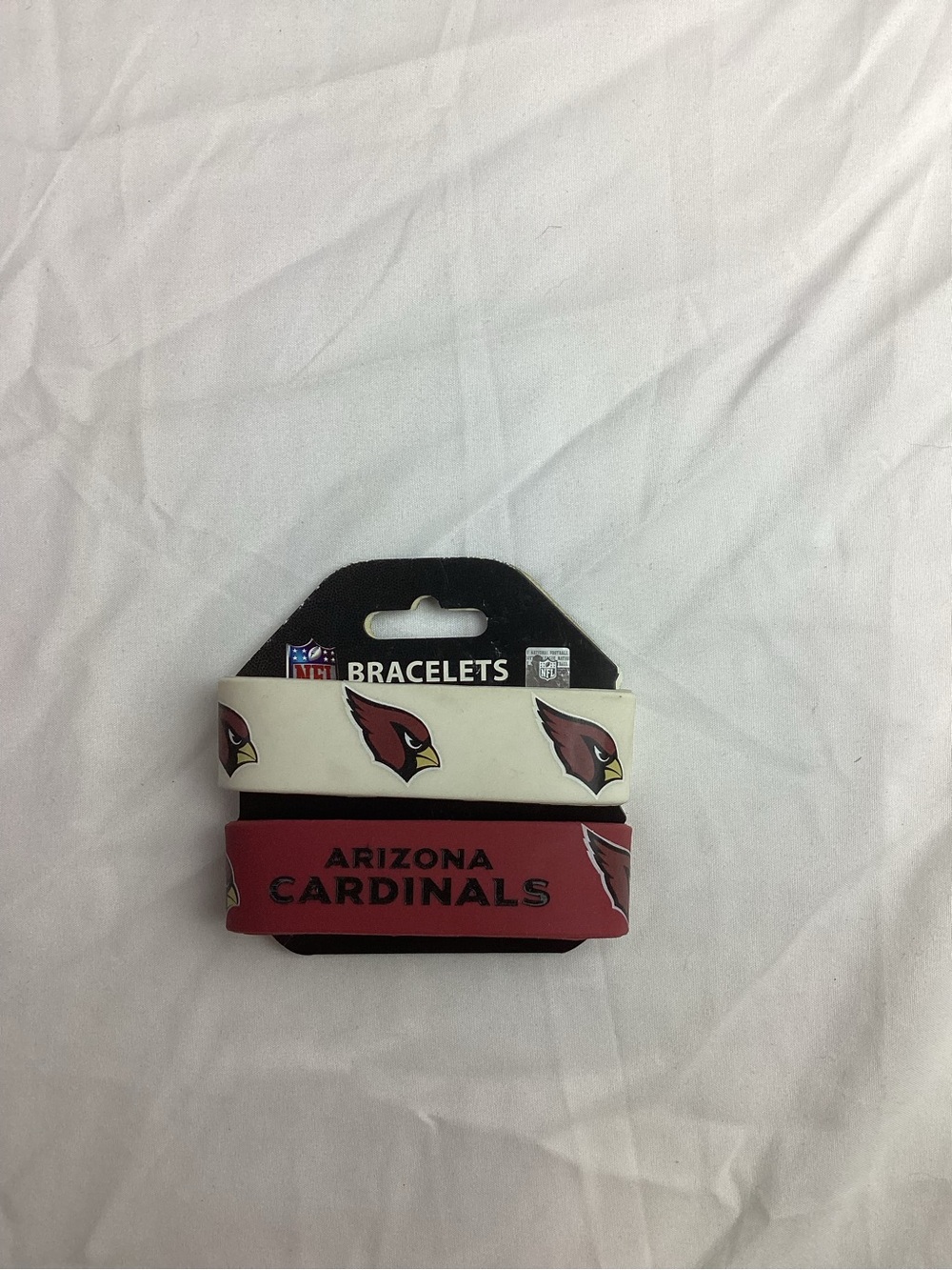 Arizona Cardinals Silicone Bracelet Set - Red & White